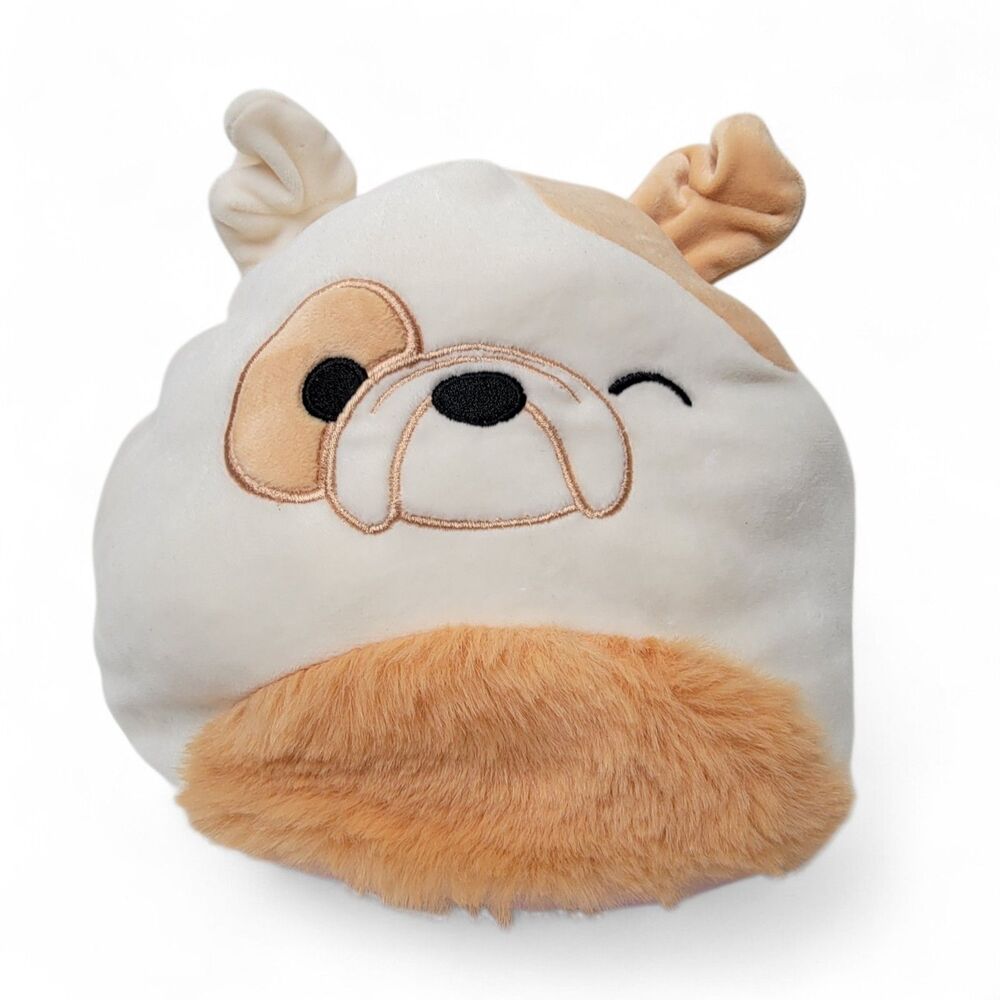 Squishmallows Geraldine Pink Cat Brock Bulldog Plush Flipamallow 9” Stuffed - Picture 2 of 9